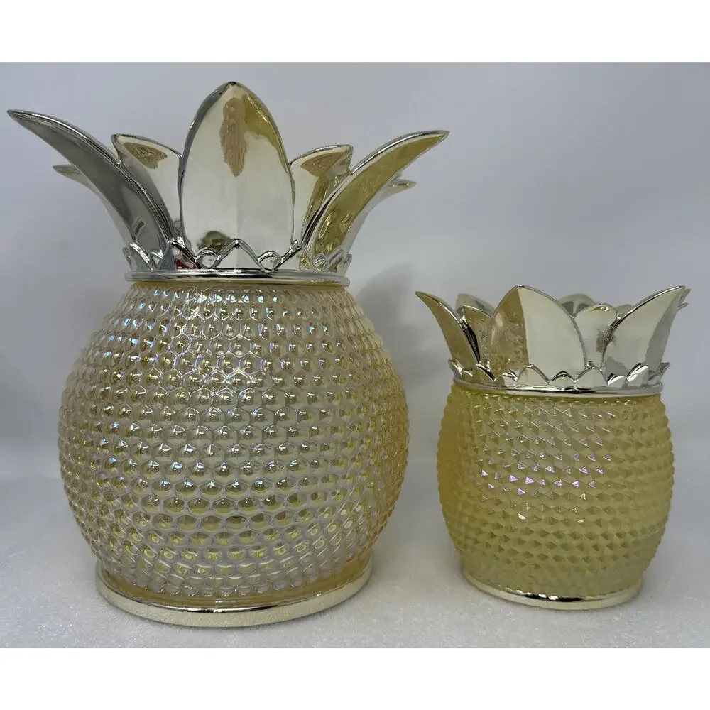 New Bath & Body Works~3 Wick Pineapple Candle Holder + Foaming Hand Soap Holder